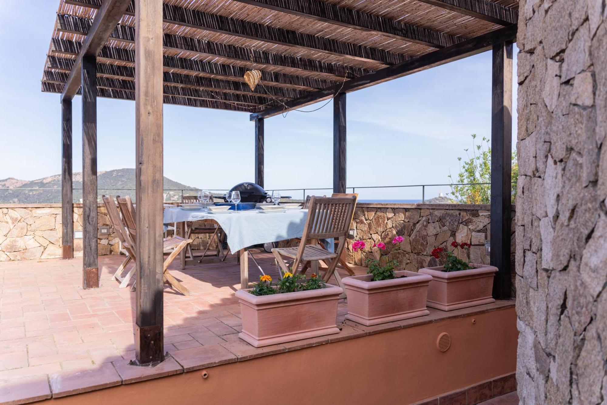 Residenza Del Barone Villa Zoe Chia - Vista Mare מראה חיצוני תמונה