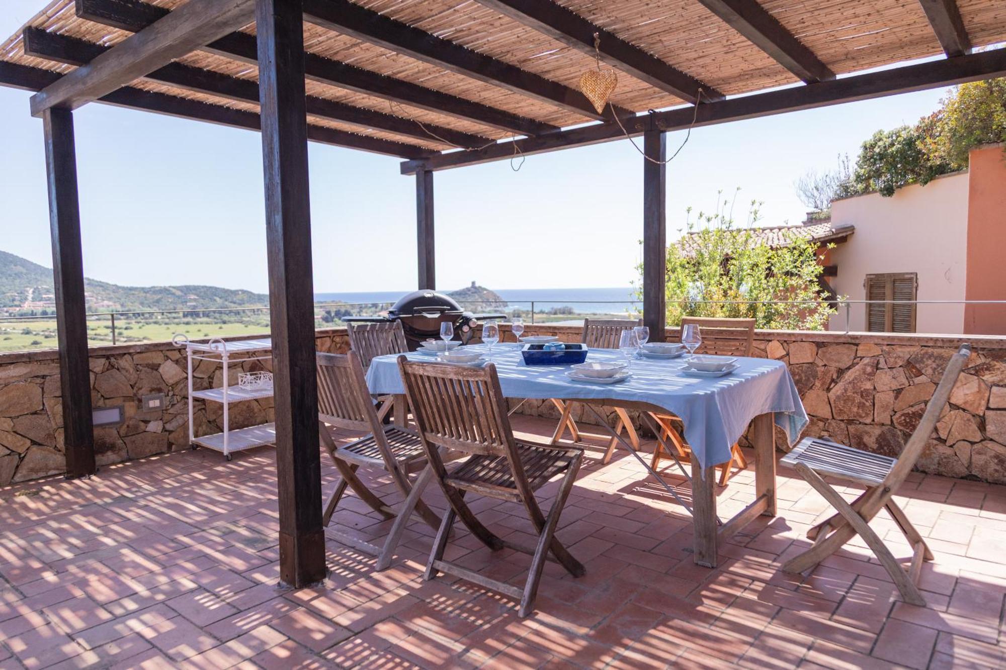 Residenza Del Barone Villa Zoe Chia - Vista Mare מראה חיצוני תמונה
