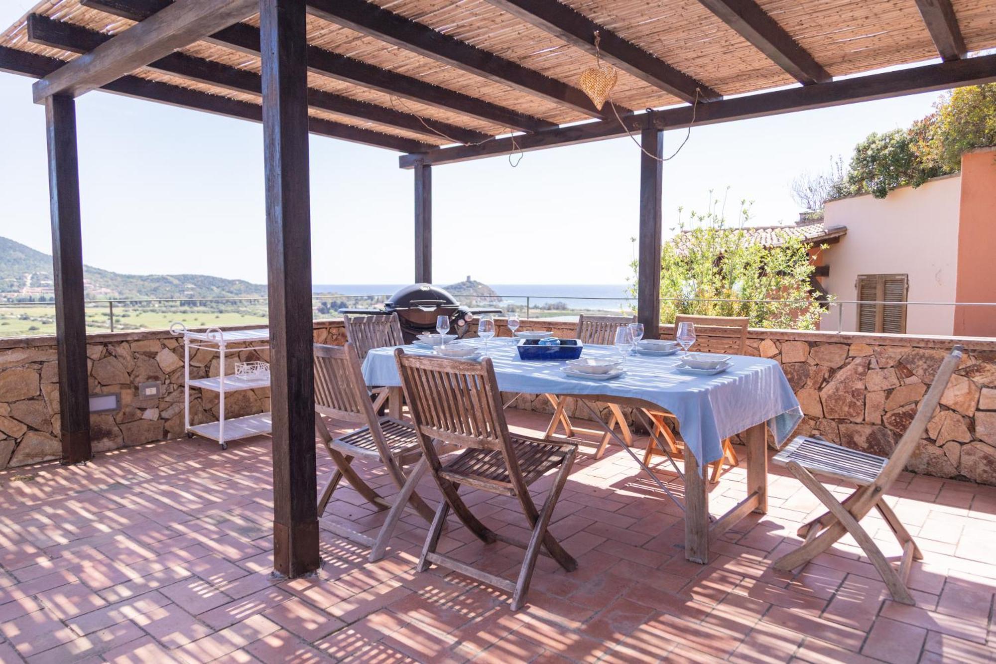 Residenza Del Barone Villa Zoe Chia - Vista Mare מראה חיצוני תמונה